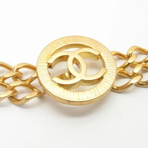 Chanel Double Chain Vintage 80s Belt Necklace 24K Gold - Picture 2 of 4